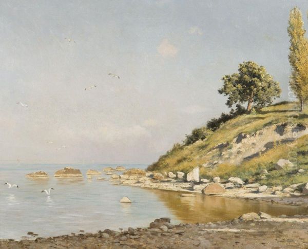 Les Rives Du Lac Leman A Yvoire Oil Painting by Armand Guery