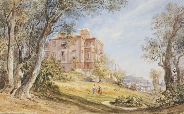 Villa Madama, Rome Oil Painting by Jacques Guiaud