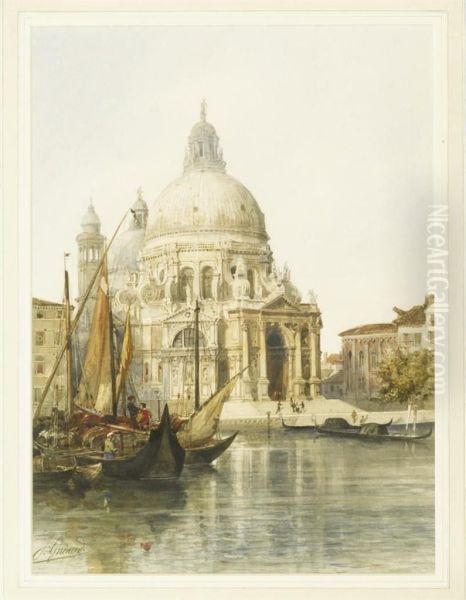 Santa Maria Della Salute, Venice Oil Painting by Jacques Guiaud