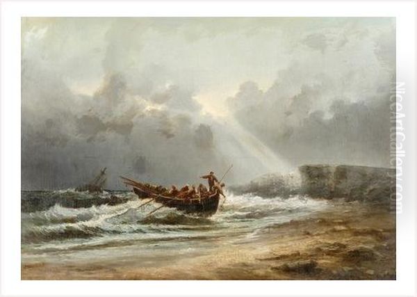 Le Naufrage Oil Painting by Joseph Alexandre Guichard