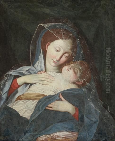 The Madonna And Child Oil Painting by Domenico Guidobono