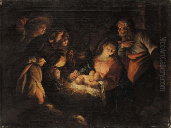 Adorazione
Dei Pastori Oil Painting by Domenico Guidobono