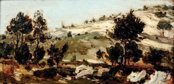 Chemin Sur La Colline Oil Painting by Paul-Camille Guigou