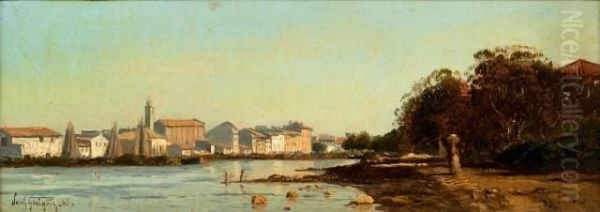 Les Martigues Oil Painting by Paul-Camille Guigou