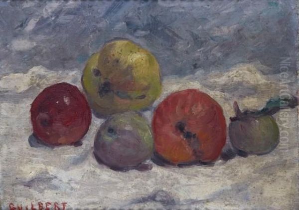 Nature Morte Aux Pommes Oil Painting by Narcisse Guilbert