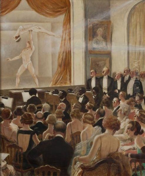 Comedie De Salon Oil Painting by Albert Guillaume