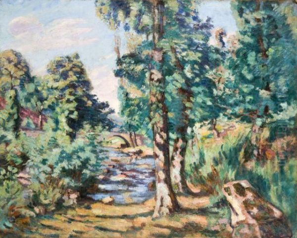 Le Pont Charrault Oil Painting by Armand Guillaumin