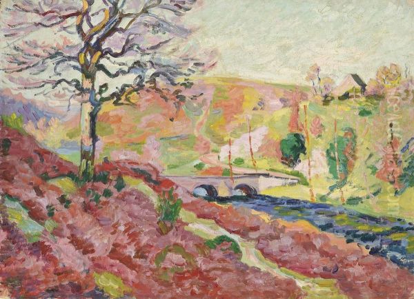 Paysage Avec Pont Oil Painting by Armand Guillaumin