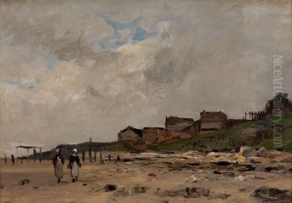 La Plage Oil Painting by Jean Baptiste Antoine Guillemet