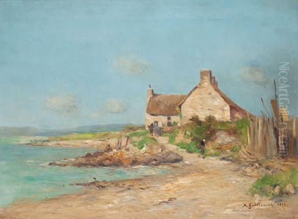 Cotes Du Cotentin Oil Painting by Jean Baptiste Antoine Guillemet