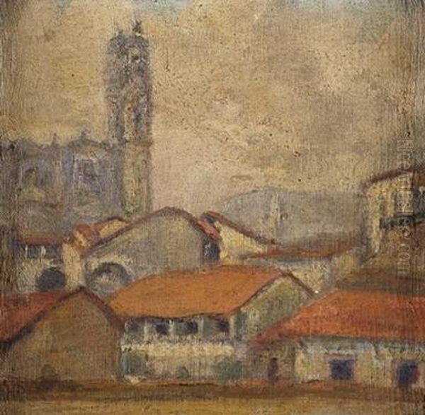 Taxco Oil Painting by Francisco Romano Guillemin