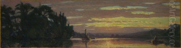 Meandre De La Seine A La Frette Oil Painting by Charles Victor Guilloux