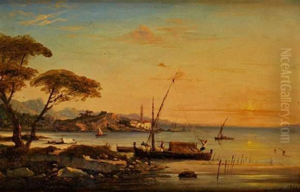 Port D'italie Oil Painting by Antoine Guindrand