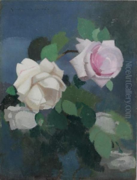 Roses Oil Painting by Lucien Victor Guirand De Scevola