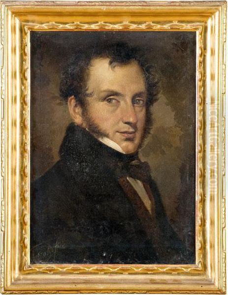 Ritratto Di Vincenzo Bellini Oil Painting by Giuseppe Guizzardi