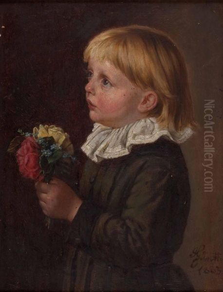 Der Kleine Gratulant Oil Painting by Julius Gunther