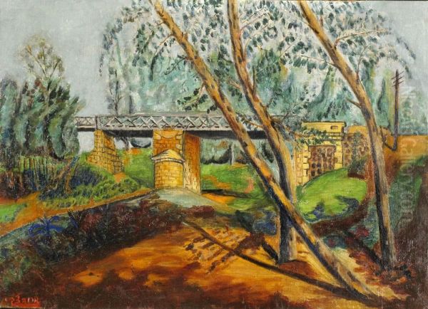 Landscape With Bridge by Meir Gur-Arie