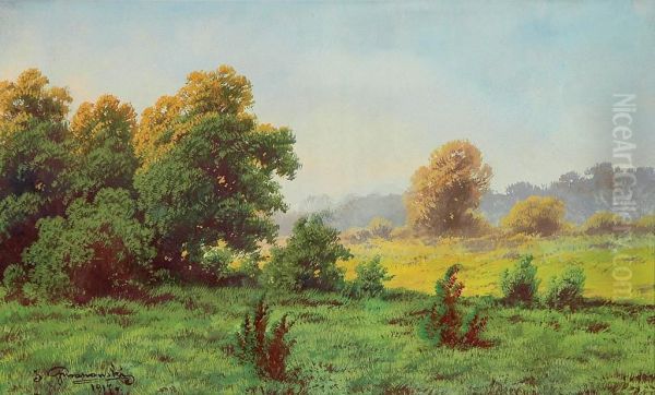 Pejzaz Tatrzanski Oil Painting by Jozef Guranowski