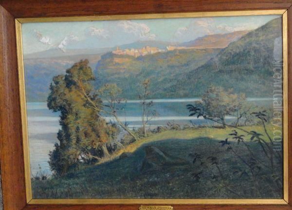 Le Lac De Nemi Oil Painting by Pierre Gusman