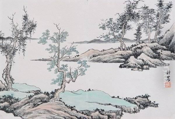 Mountains And Rivers Oil Painting by Wu Guxiang