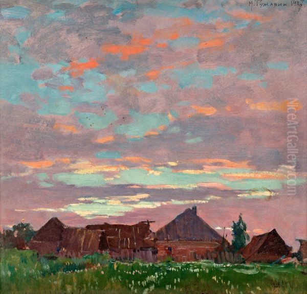 Mikhail Guzhavin Oil Painting by Mikhail Markelovich Guzhavin