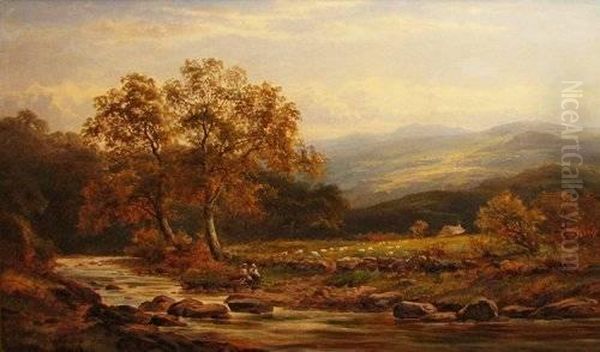 A View In Snowdonia Oil Painting by Albert E. Gyngell