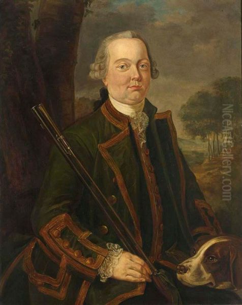 A Portrait Of Wigbold Adriaan Graaf Van Nassau Oil Painting by Tethart Philip Christiaan Haag