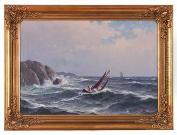 Marine Oil Painting by Lars Laurits Larsen Haaland