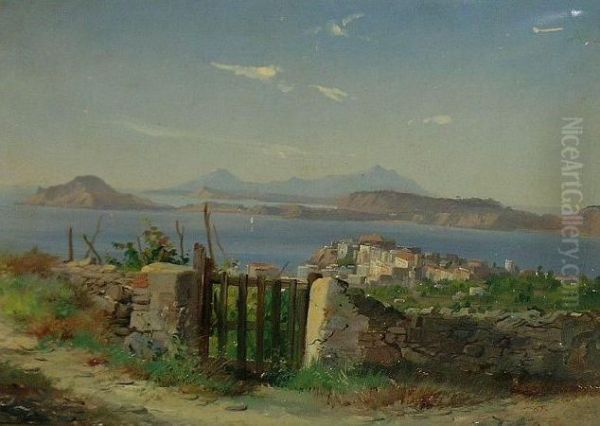 Bay Of Puzzuoli, Italy Oil Painting by Carl Haase