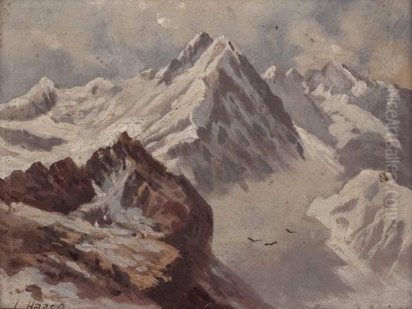 Alpengipfel Mit Dem Wiesbachhorn Oil Painting by Ludwig Haase