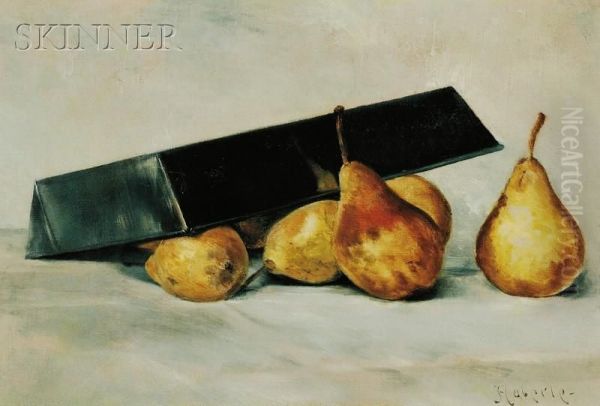 Still Life With Pears And Pan Oil Painting by John Haberle