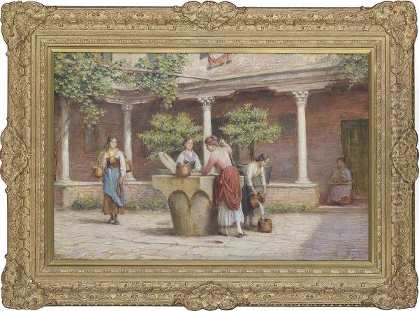 At The Well Oil Painting by Arthur Trevor Haddon