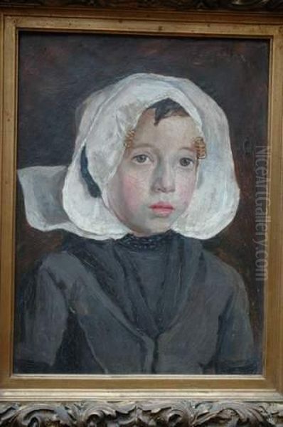 Jeune Fille Oil Painting by Leopold Haeck