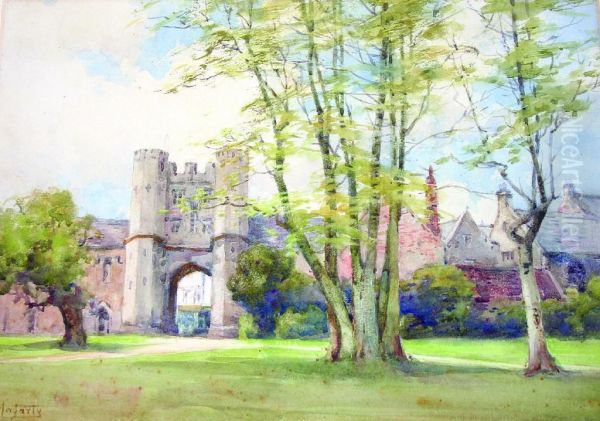 The Bishop's Eye, 
Wells Cathedral Oil Painting by Mary S. Hagarty