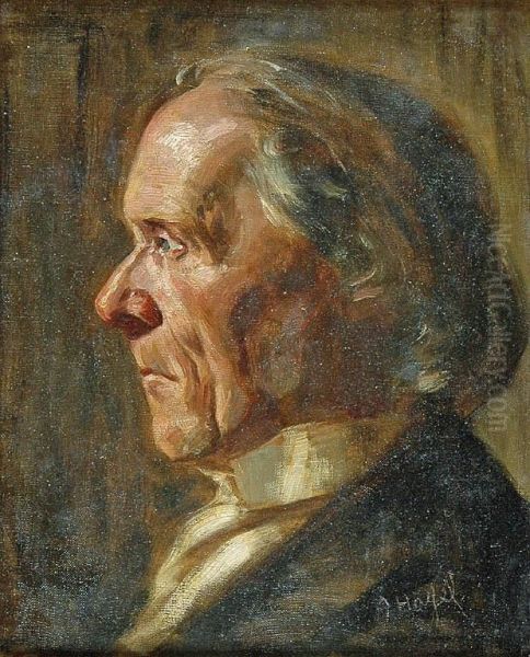 Portret Mezczyzny Z Profilu Oil Painting by Alfred Hagel