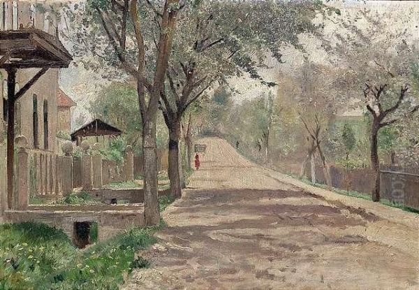 Anavenue In Spring Oil Painting by Theodor Joseph Hagen