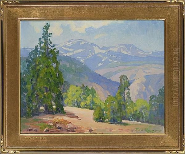 Colorado Mountain Scene Oil Painting by Helen B. Hagerman