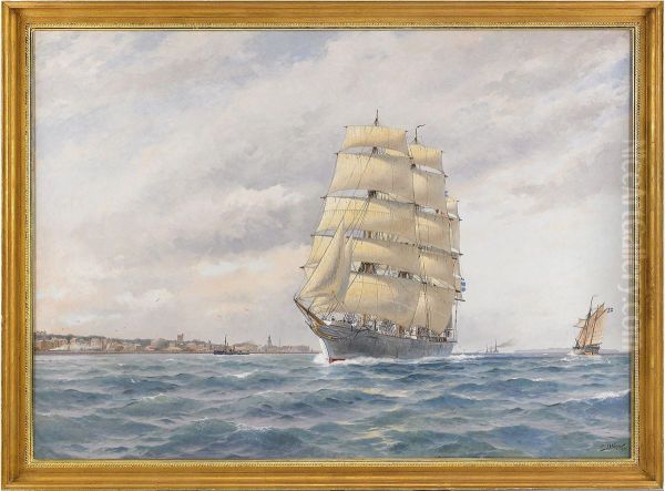 G.d. Kennedy Utanfor Helsingborg Oil Painting by Jakob Hagg