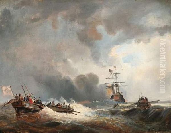 Marine Oil Painting by K. Hague