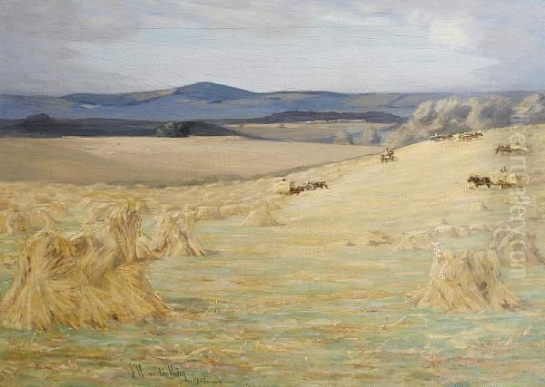 Harvest Time, Berwick Oil Painting by James Hermiston Haig