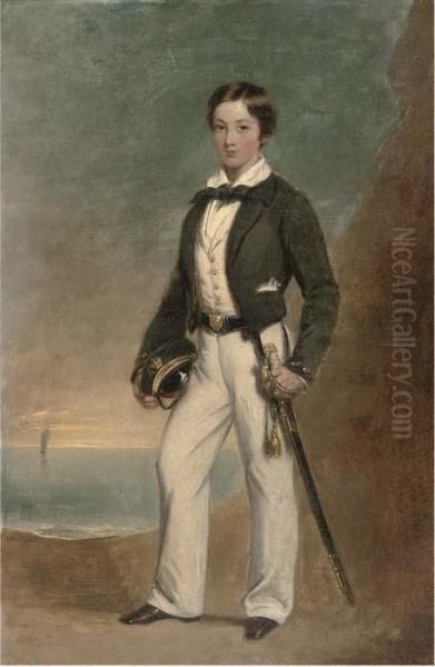 Portrait Of Captain Henry Fairfax Of The Royal Navy As A Cadet Oil Painting by Henry Hainsselin