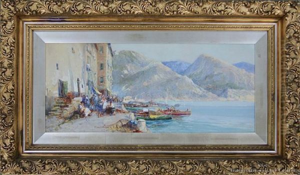 Villefranche, French Riviera Oil Painting by George Charles Haite