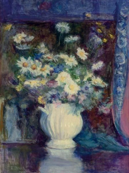 Vase Of Flowers Oil Painting by Ellen Day Hale