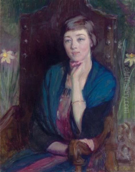 Portrait Of A Friend Oil Painting by Ellen Day Hale