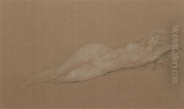 Reclining Nude Oil Painting by Philip Leslie Hale