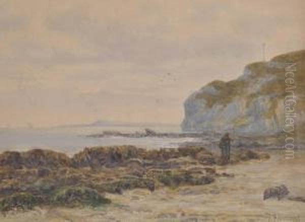 Coastal View Oil Painting by Richard William Halfnight