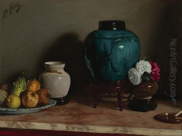 The Blue Jar Oil Painting by Bernard Hall