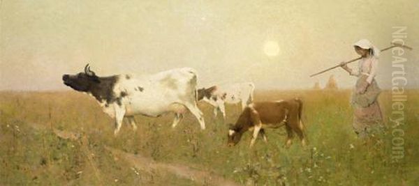 Homeward Bound Oil Painting by Frederick Hall