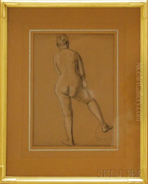 Study Of A Nude Woman Oil Painting by Frederick Garrison Hall