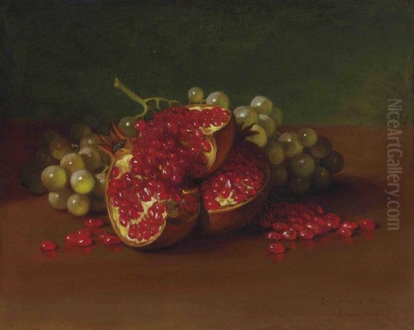 Pomegranates Oil Painting by George Henry Hall